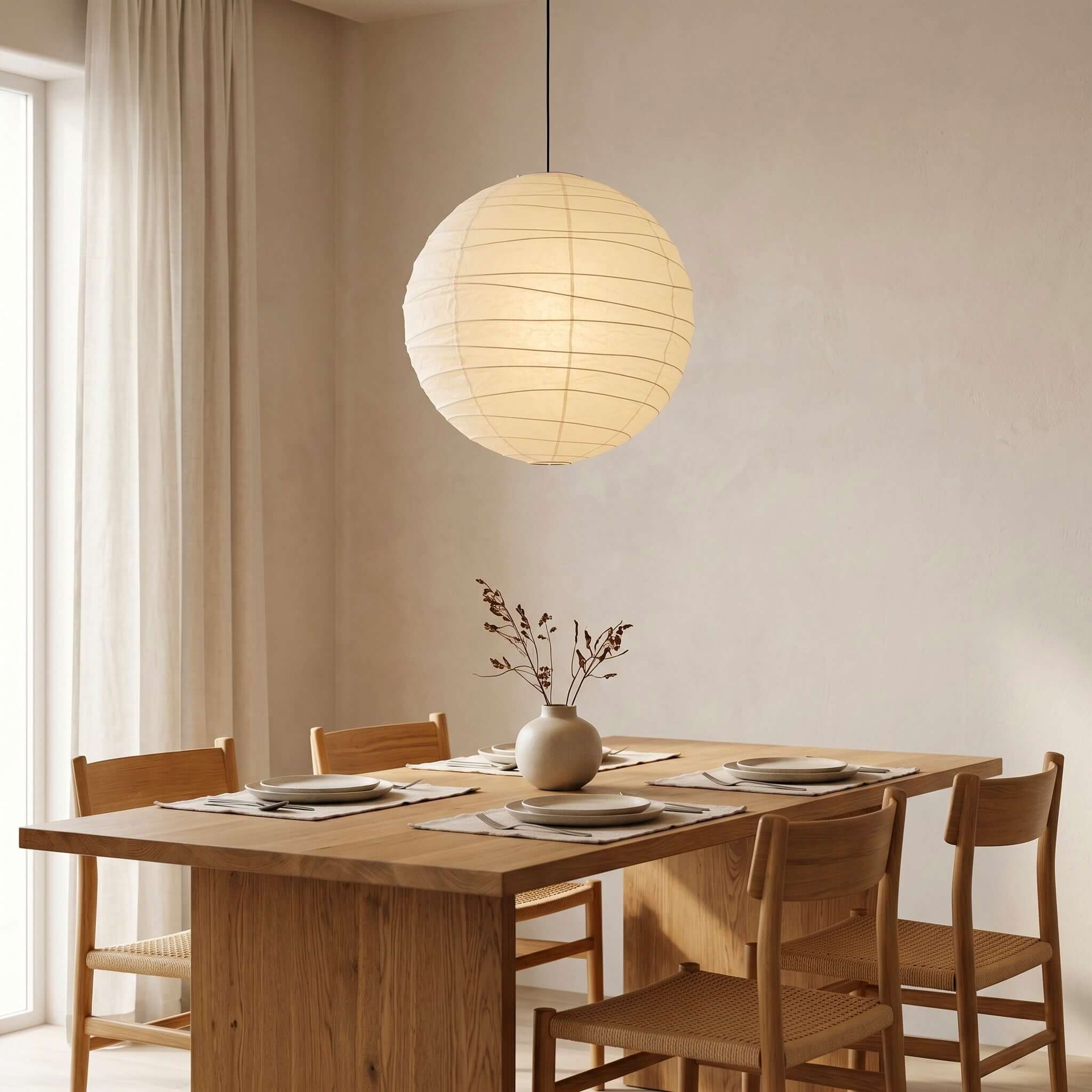 Bayleno Rice Paper  Pendant Light