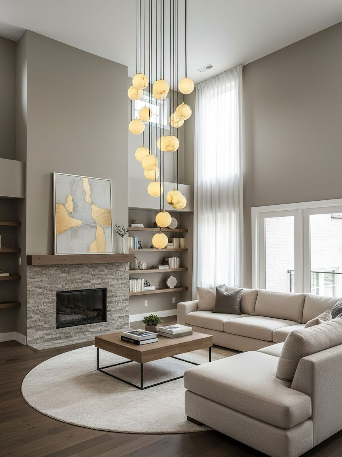 Alabaster Balls Cluster Chandelier – detail 10