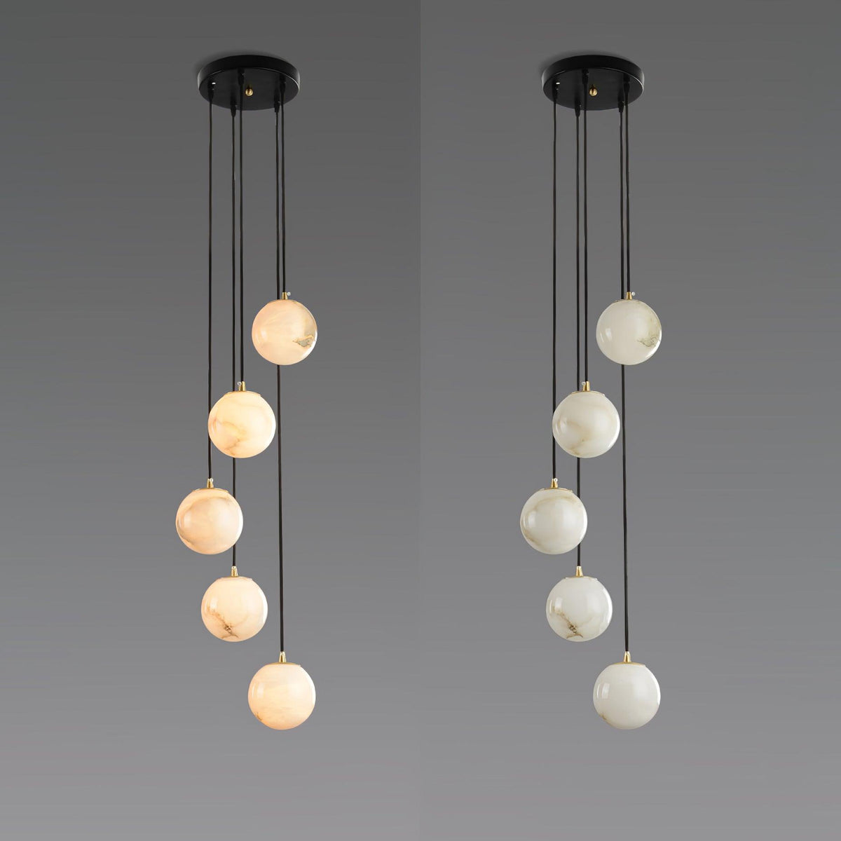 Alabaster Balls Cluster Chandelier – detail 24