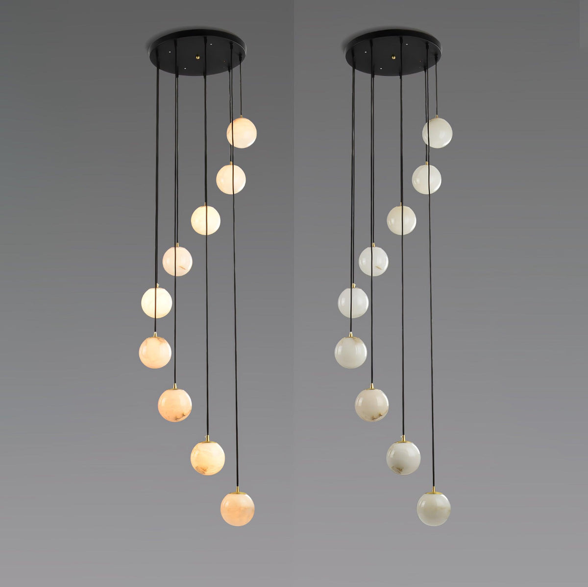Alabaster Balls Cluster Chandelier – detail 25