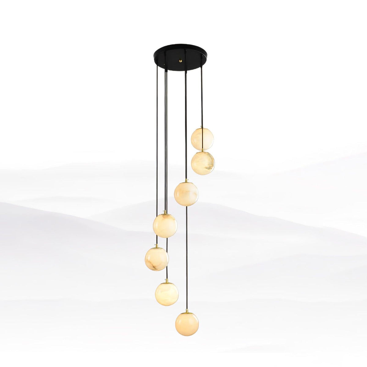 Alabaster Balls Cluster Chandelier – detail 38