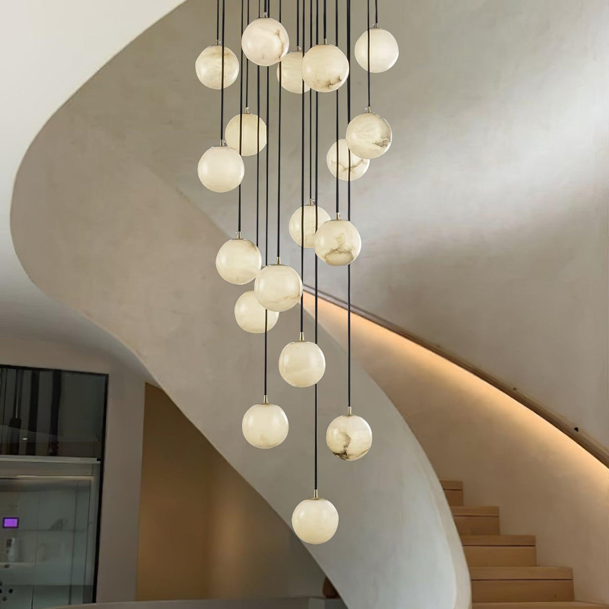 Alabaster Balls Cluster Chandelier – detail 18
