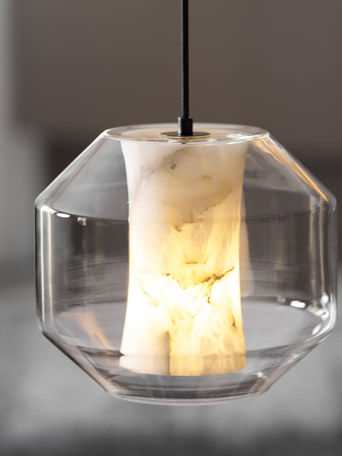 Alabaster Glass Cylinder Pendant Light – detail 32