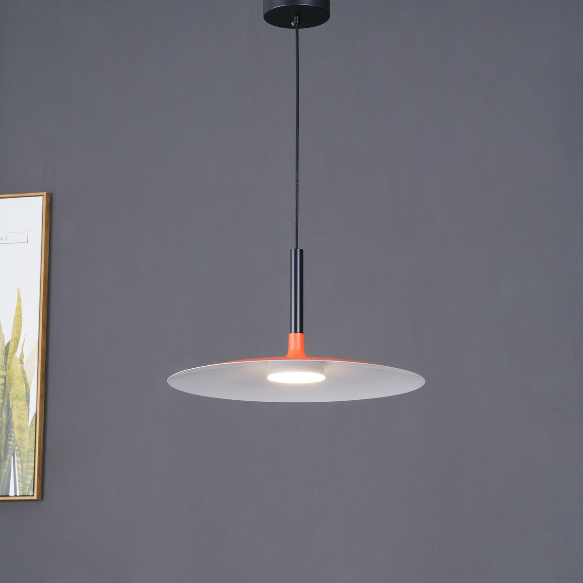Larkin White Saucer Pendant Light – detail 19