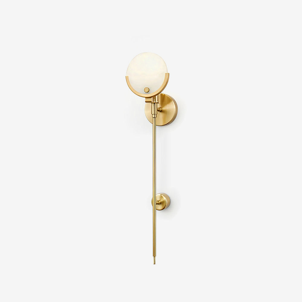 Ava Alabaster Brass Wall Lamp