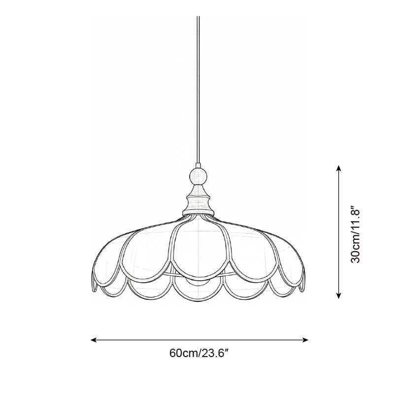 Oriay Scalloped Pendant Light