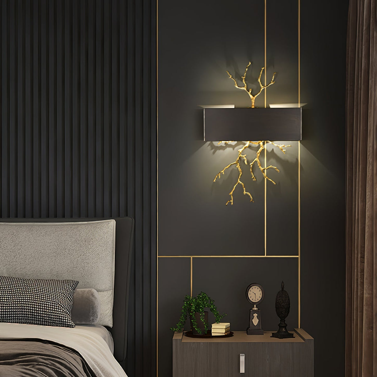 Brass Branch Wall Lamp – detail 4