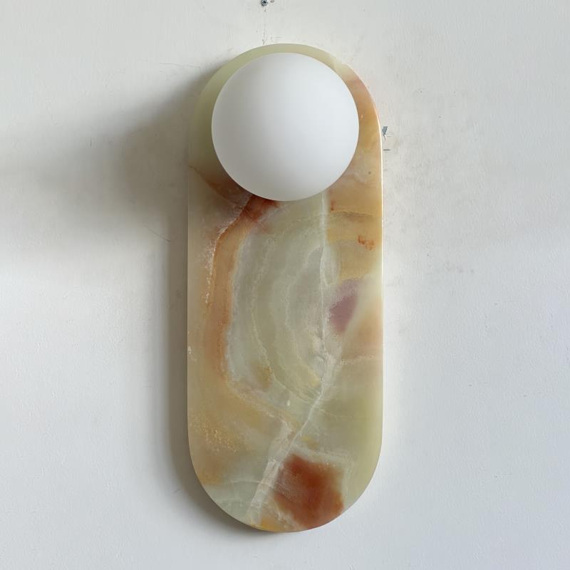 Solelon Oval Marble Wall Light
