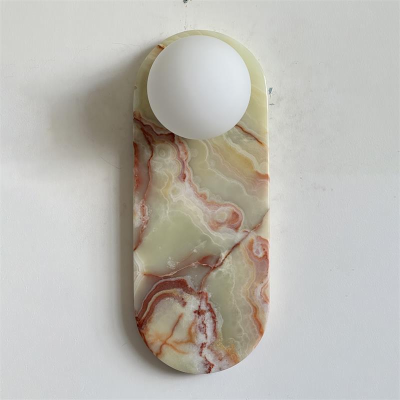 Solelon Oval Marble Wall Light