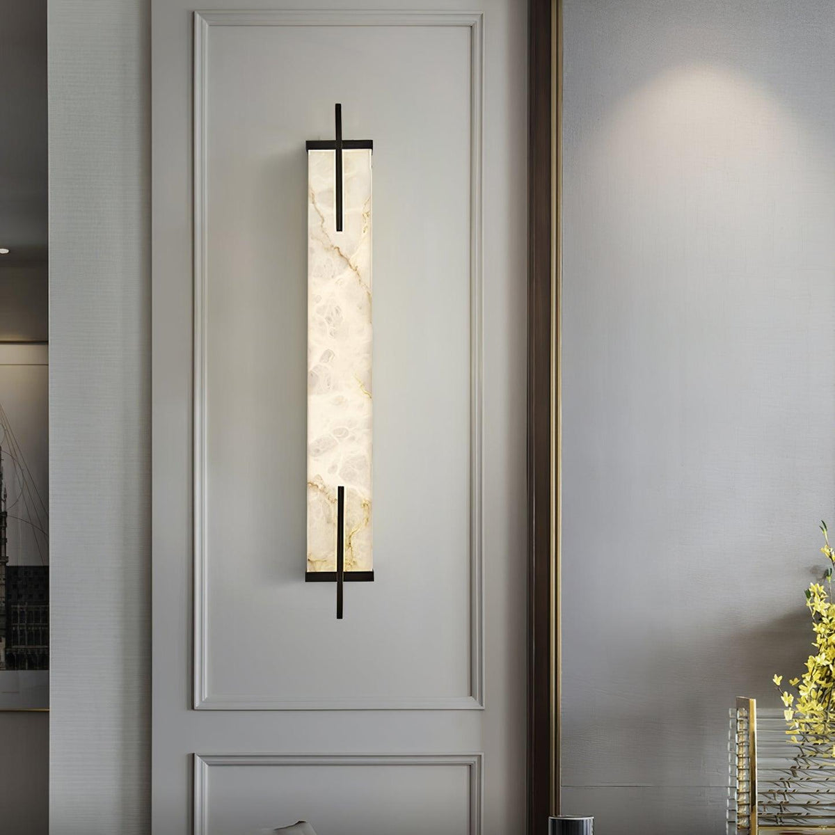 Calliope Alabaster Wall Sconce – detail 12