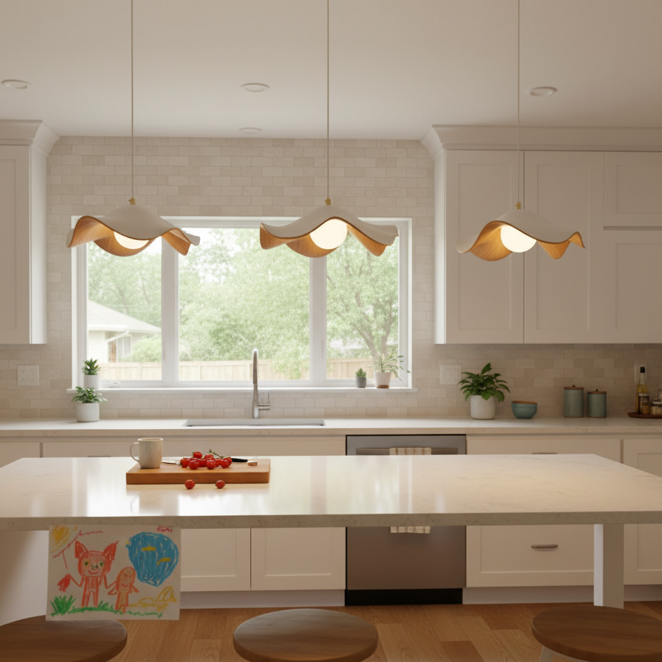 Zane Lotus Plug In Pendant Light