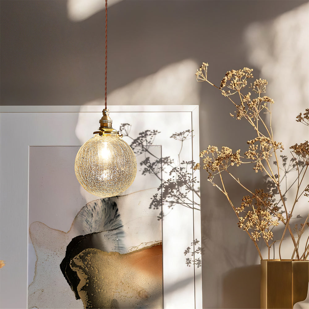 Crackle Glass Pendant Light – detail 2