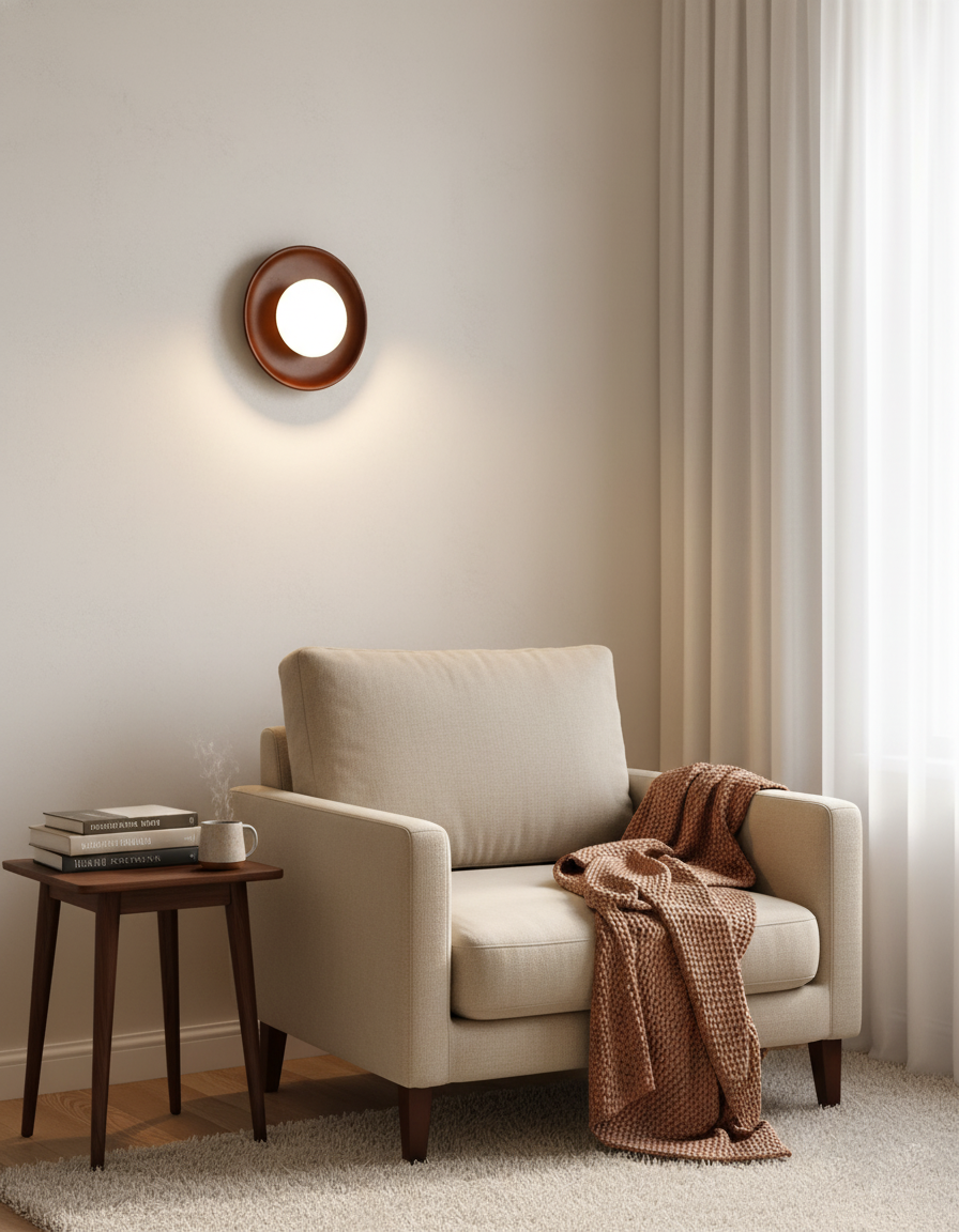Lexaywell Outdoor Round Wall Light
