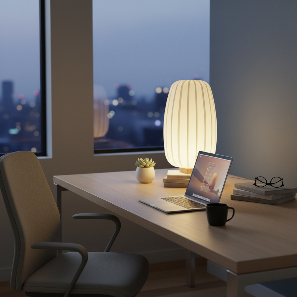 Fabric Minimalist Table Lamp – detail 13