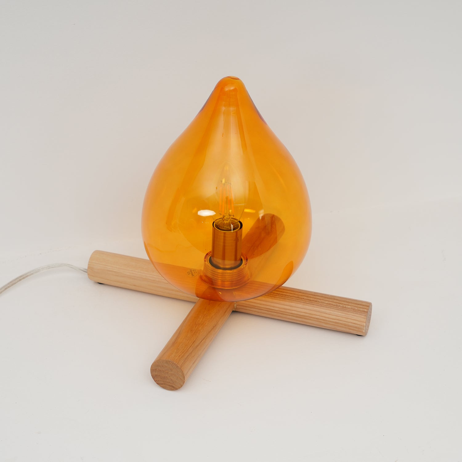 Bellin Wood Fire Table Lamp