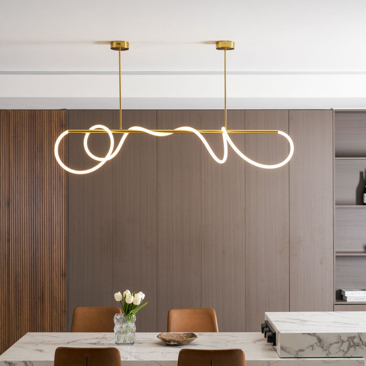 Serpentine Glow Gold Chandelier – detail 22