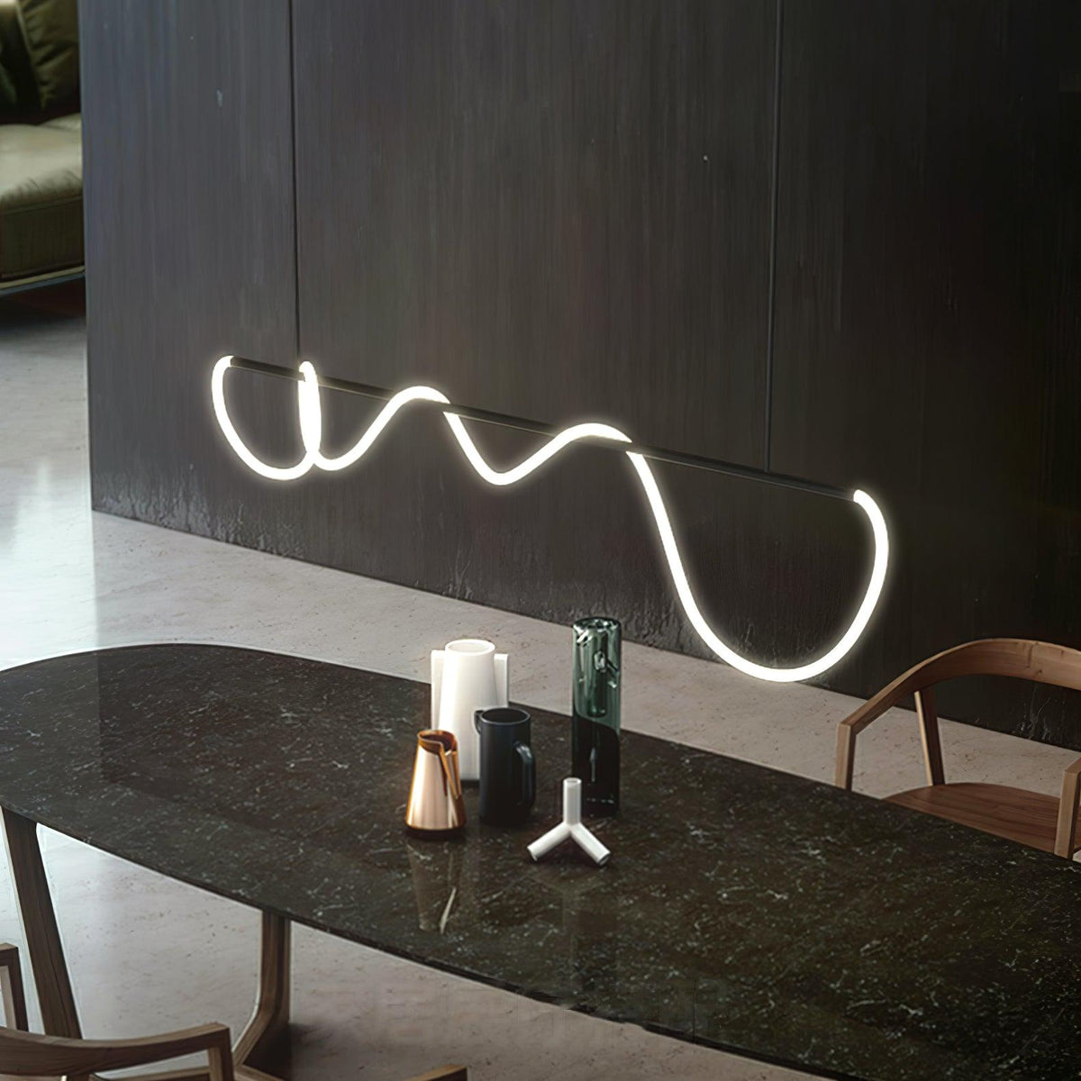 Flexible Linear Curve Chandelier – detail 40