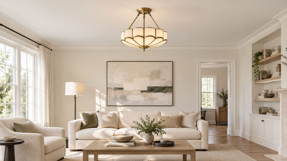 Flower Shape Glass Ceiling Light – detail 4