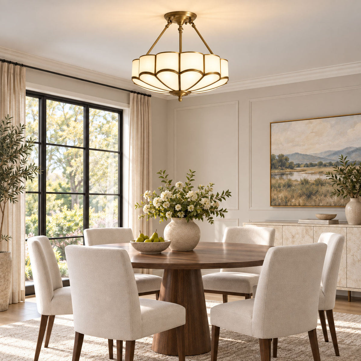 Flower Shape Glass Ceiling Light – detail 2