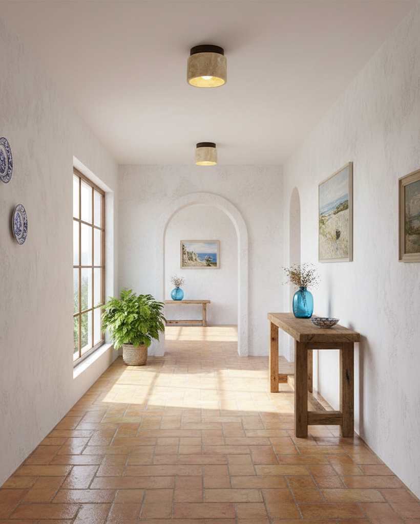 Rilore Travertine Ceiling Light