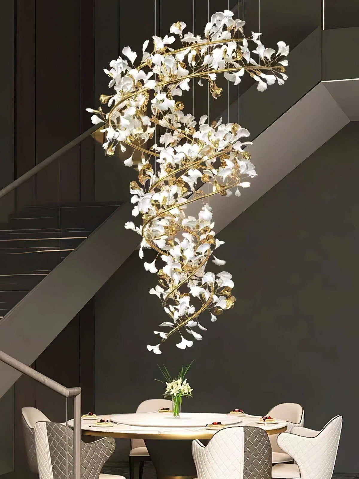 Gingko Vortex Chandelier – detail 36