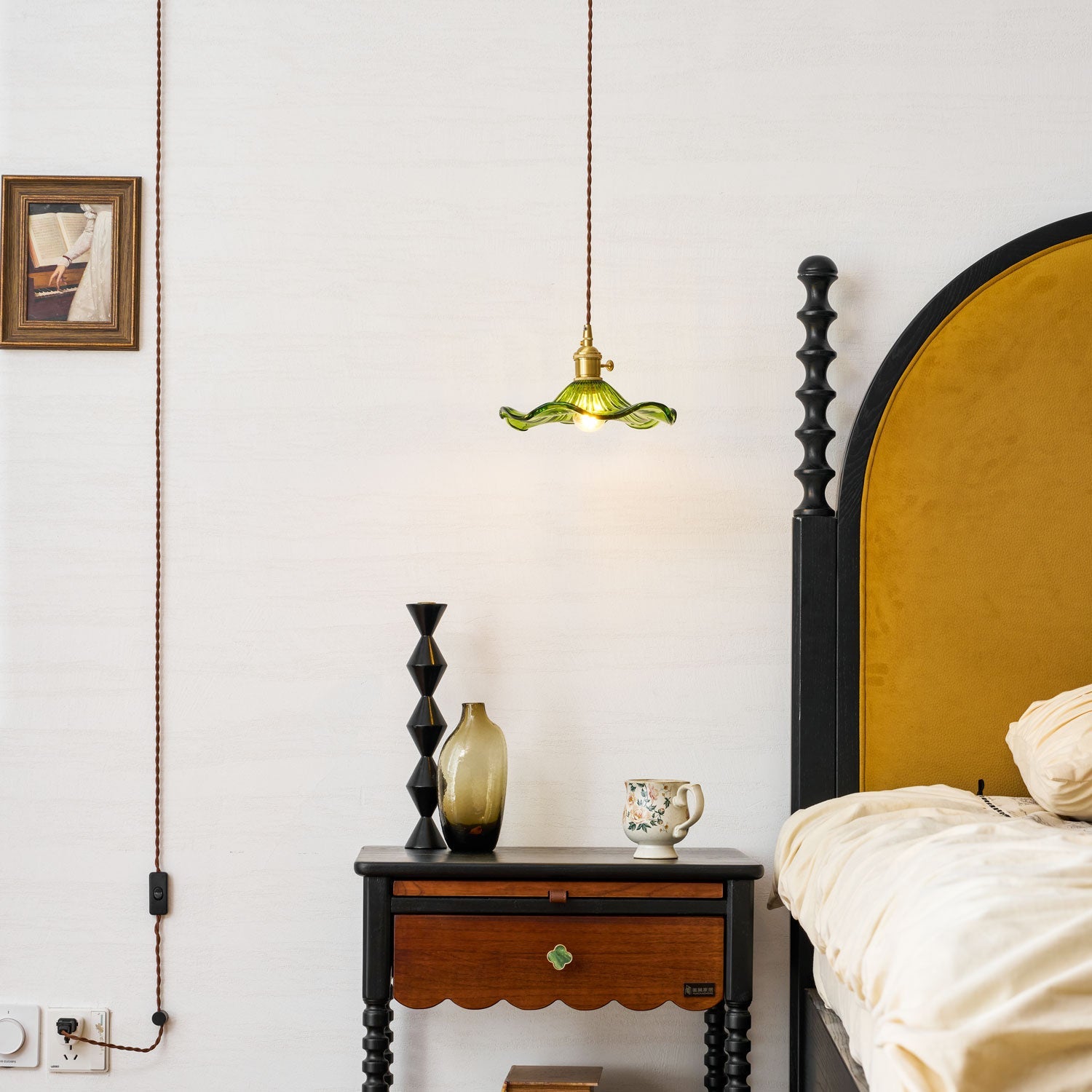 Paloia Vintage Plug In Pendant Light