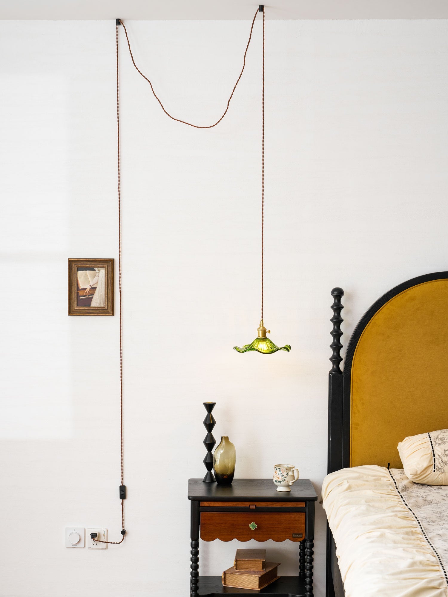 Paloia Vintage Plug In Pendant Light