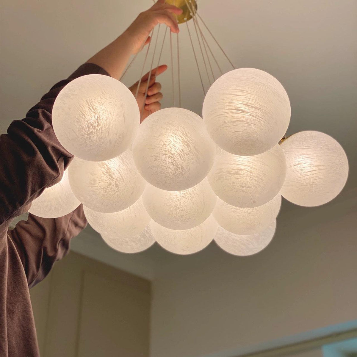 Glass Cluster Chandelier – detail 3