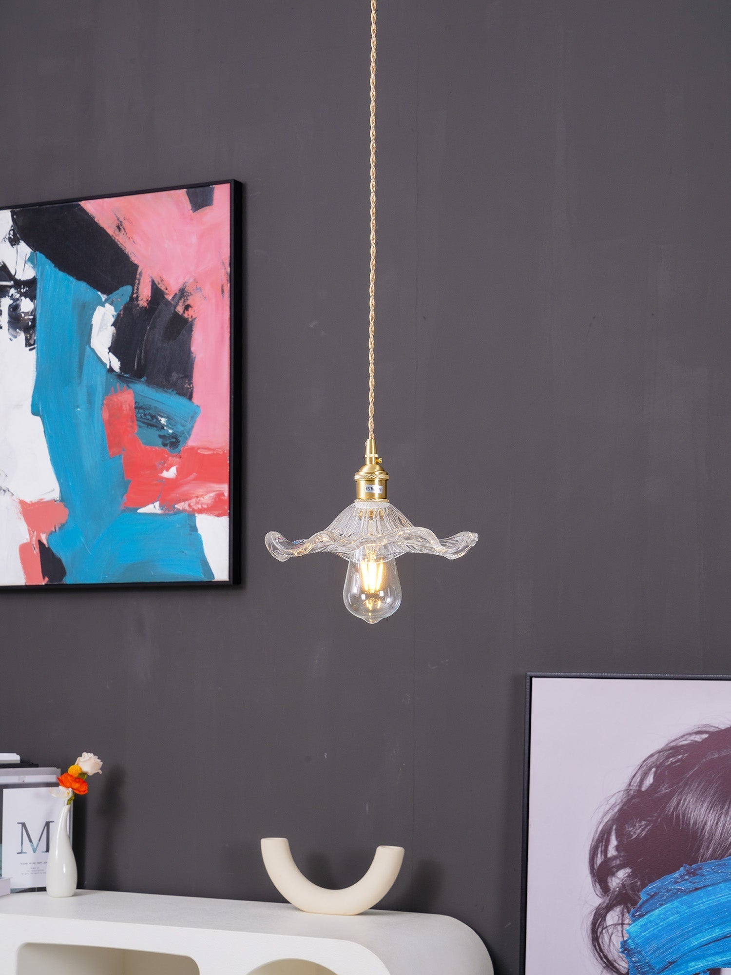 Paloia Vintage Plug In Pendant Light