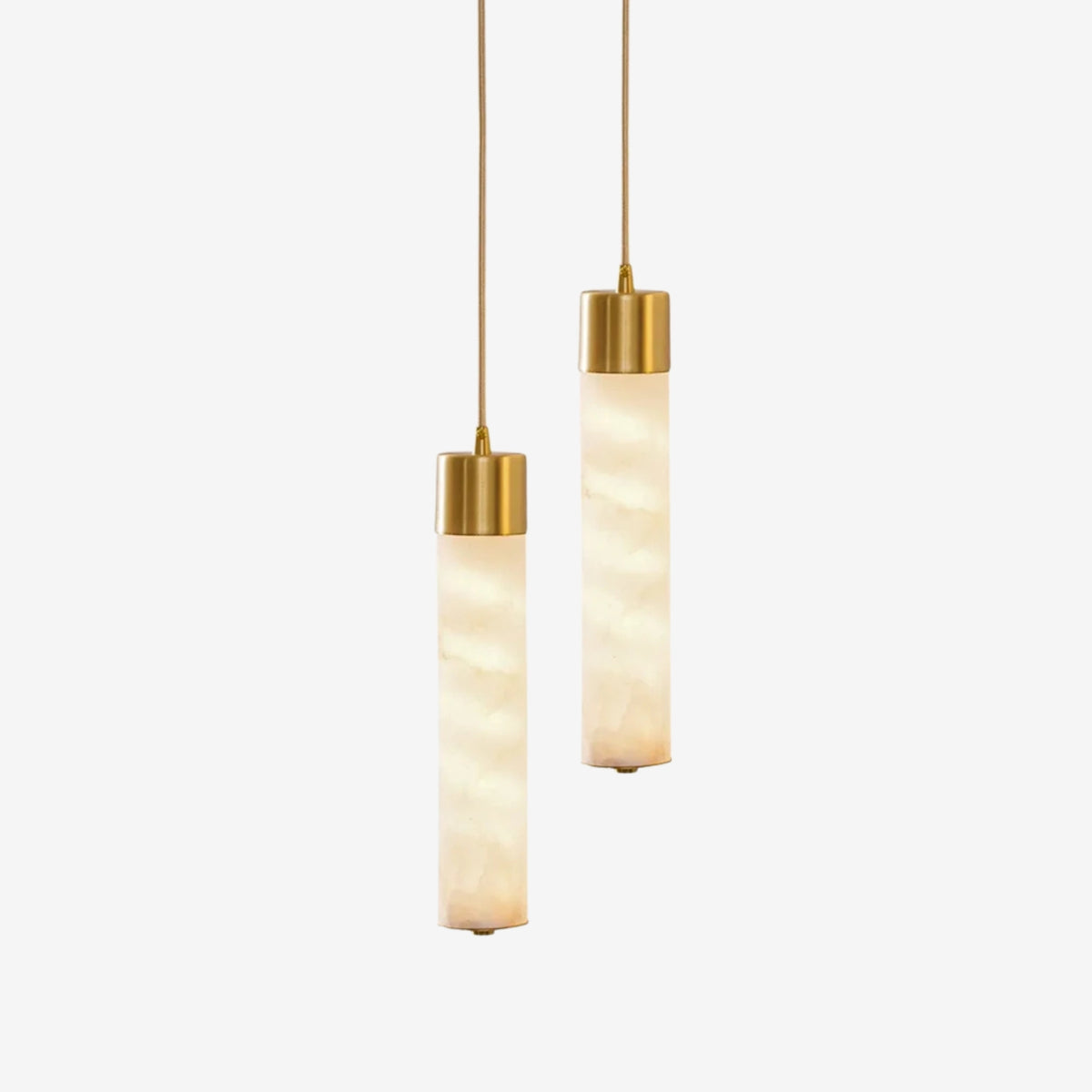 Keleyro Alabaster Tube Pendant Light
