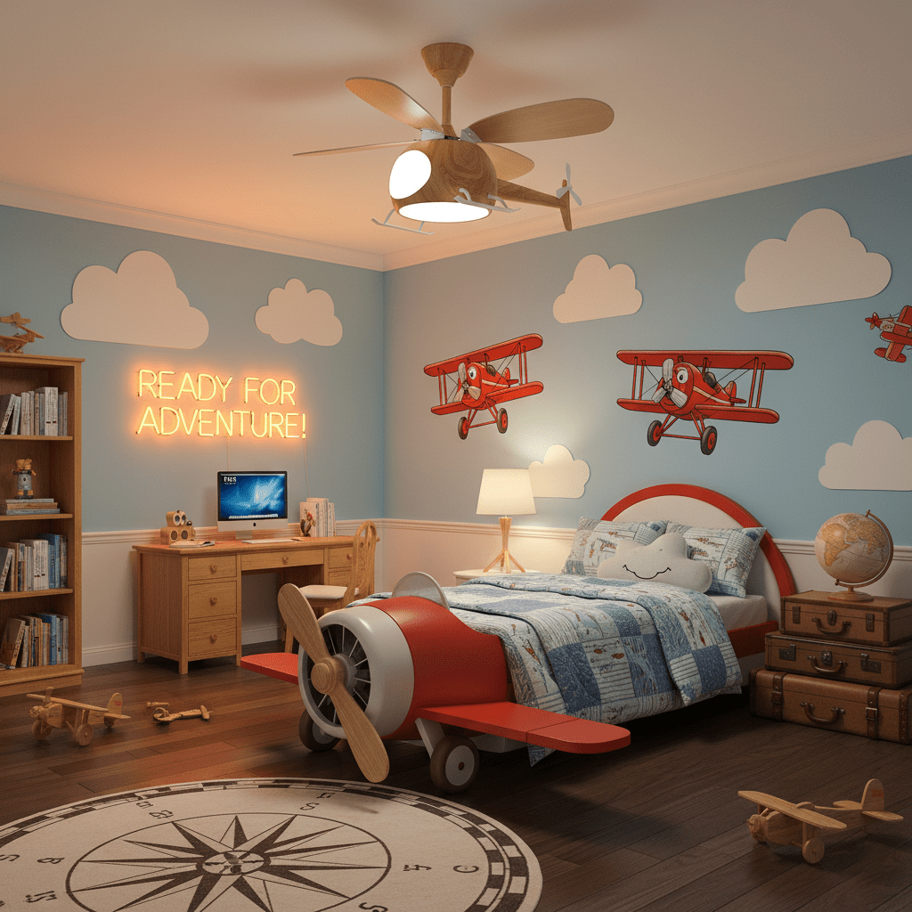 Yaralin Helicopter Ceiling Fan Light