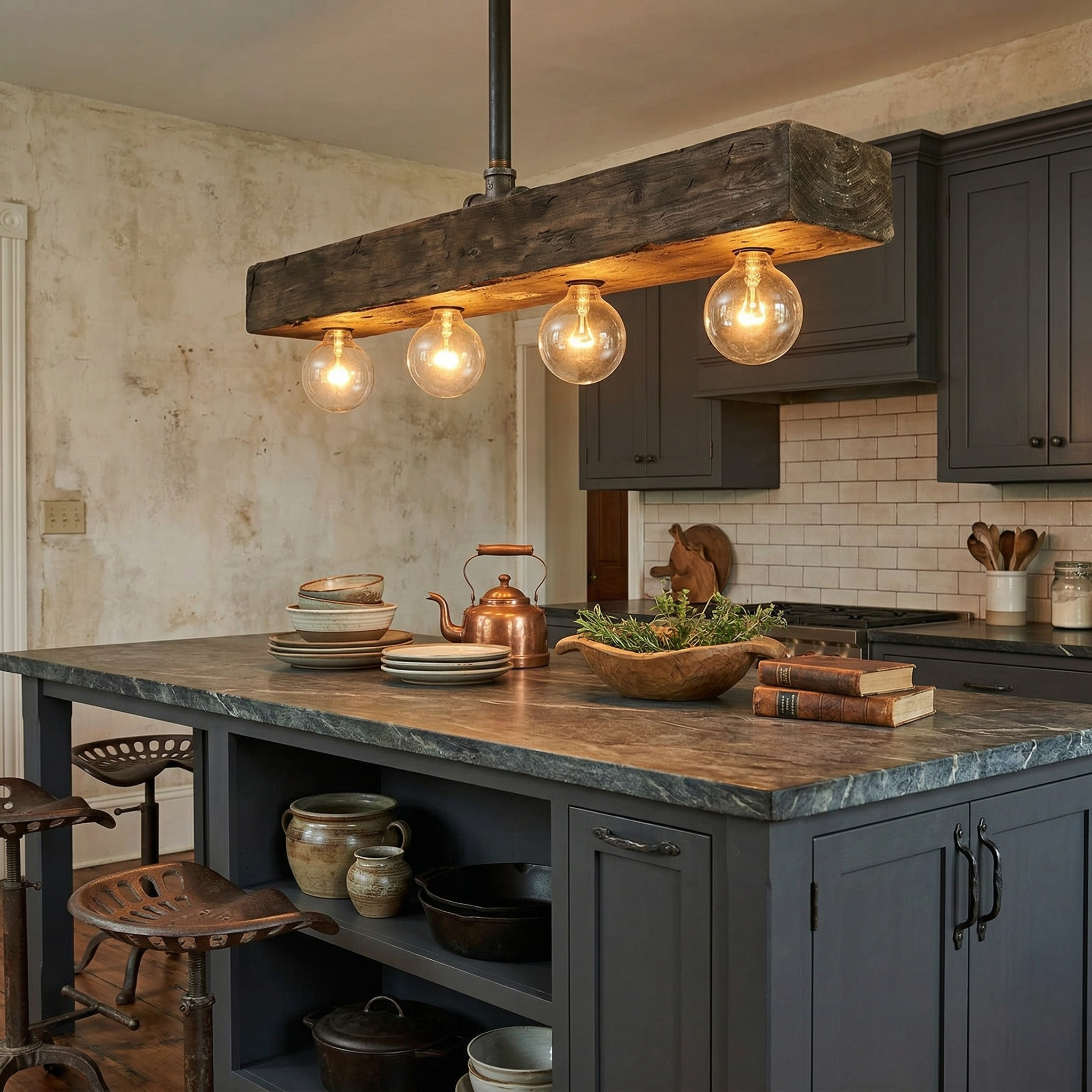 Talivan Linear Wooden Chandelier
