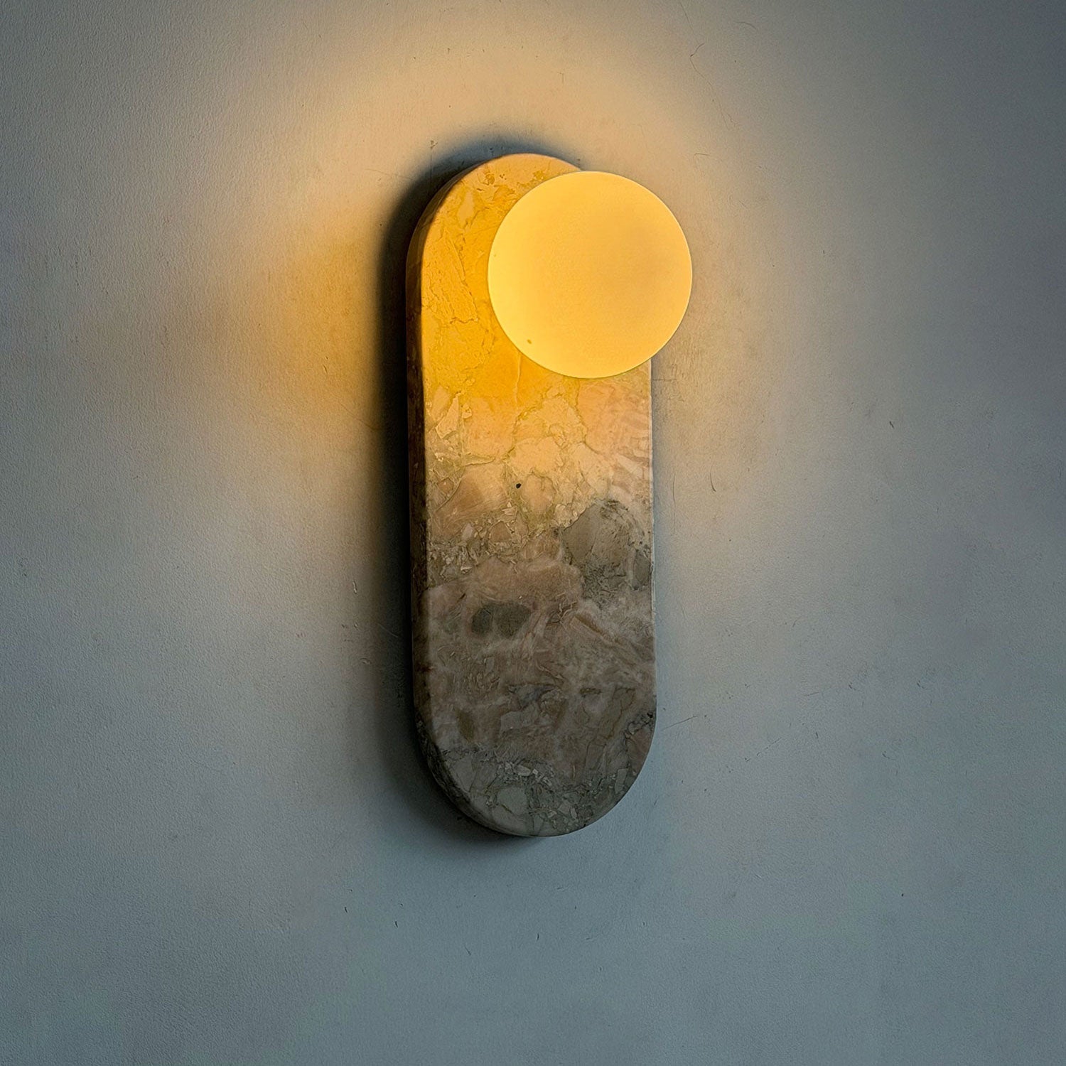 Solelon Oval Marble Wall Light