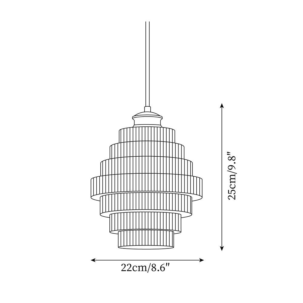Coran Ribbed Pendant Light