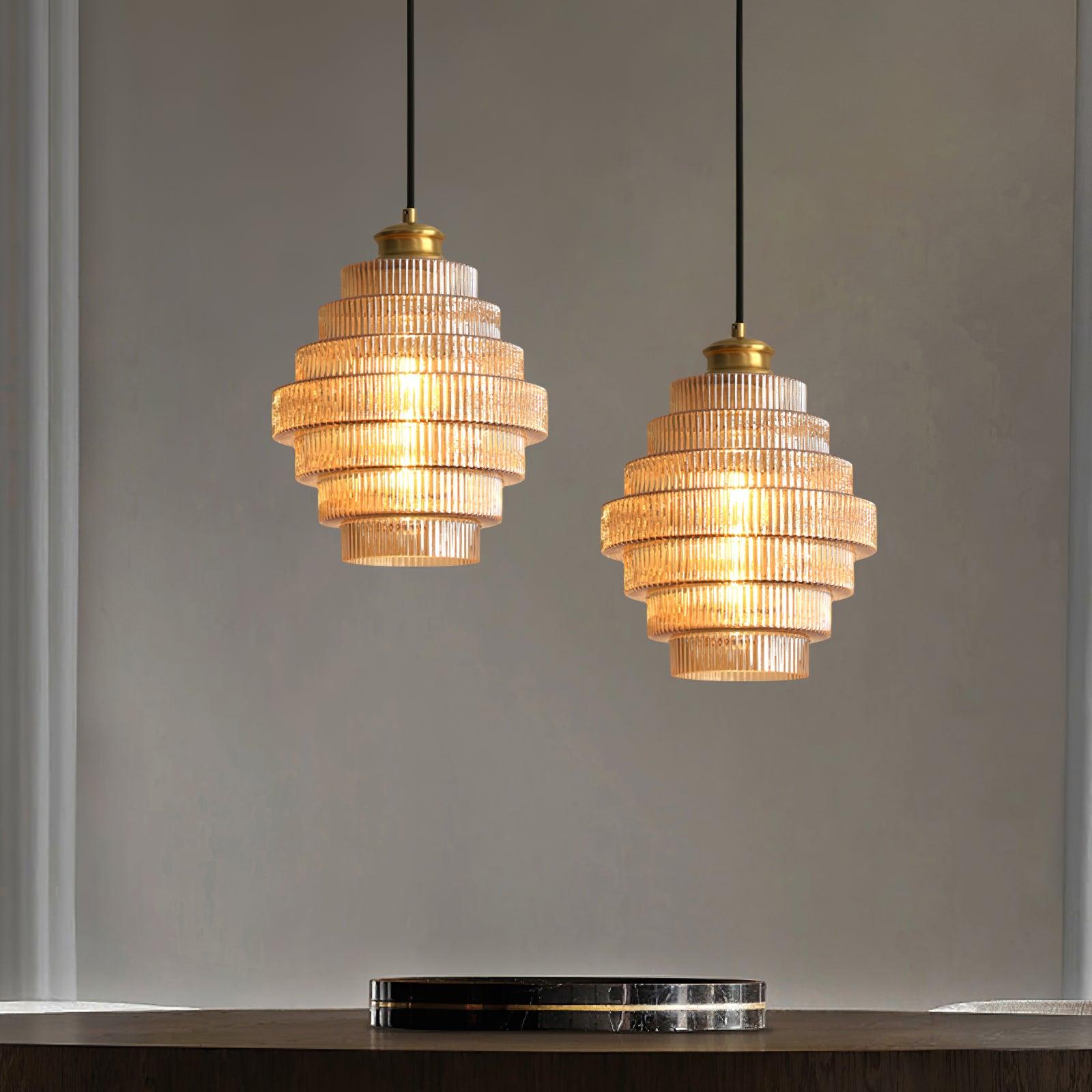 Coran Ribbed Pendant Light