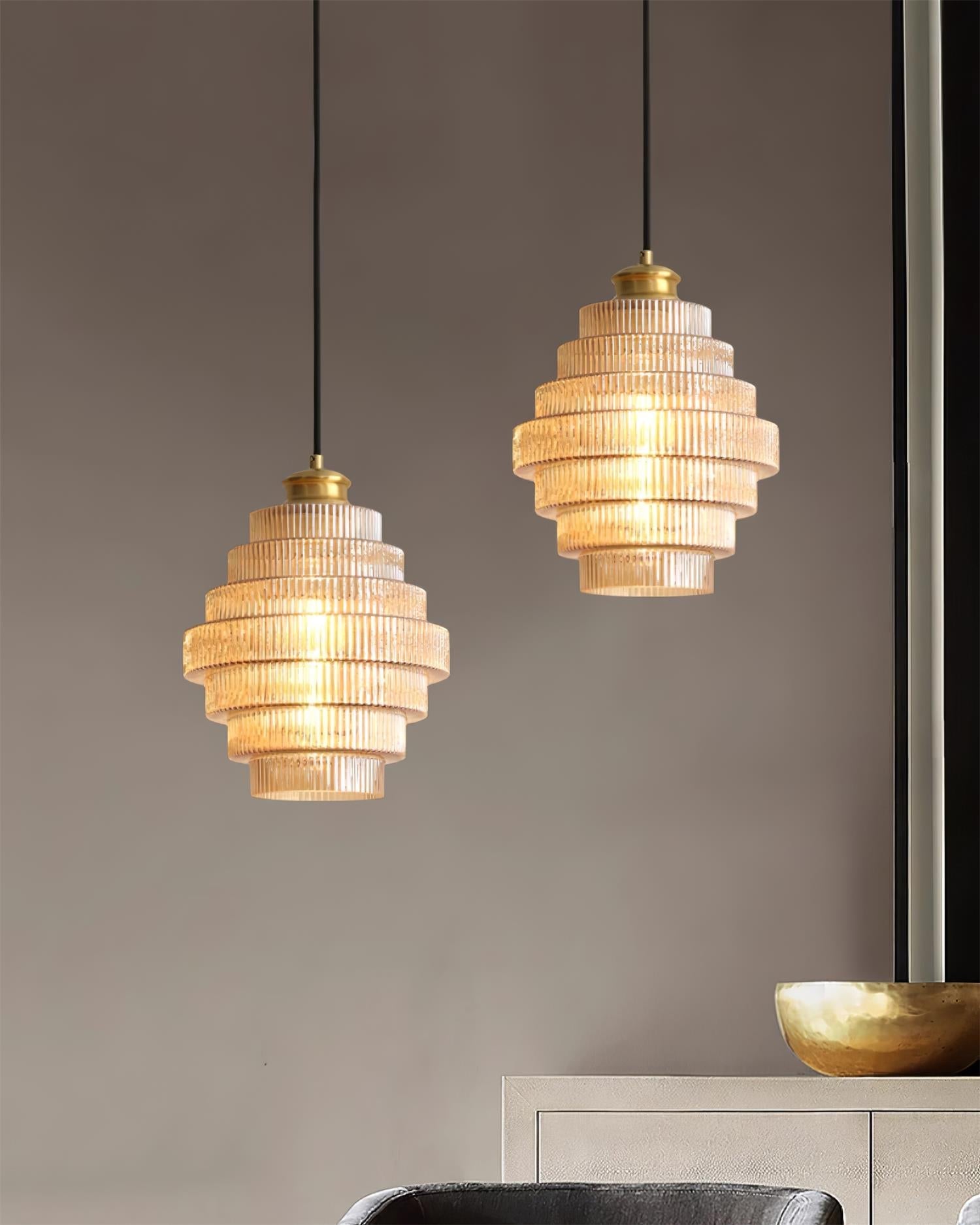Wiolan Ribbed Pendant Light