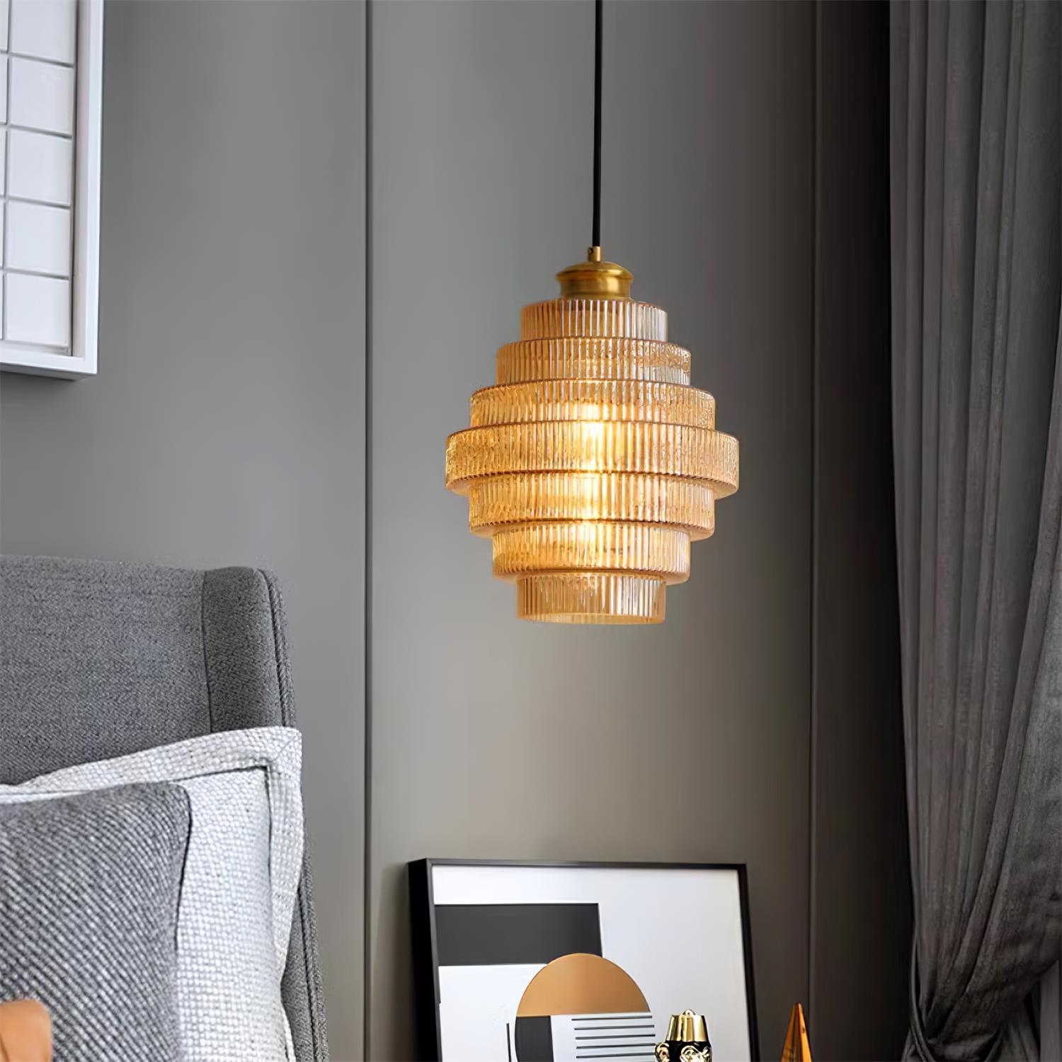 Wiolan Ribbed Pendant Light