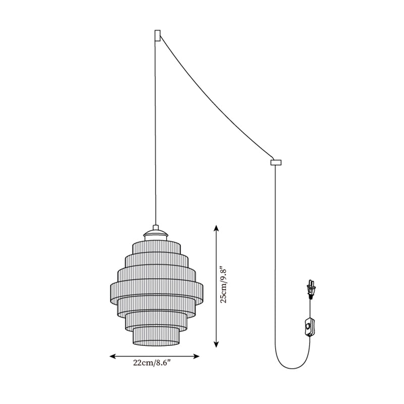Wiolan Ribbed Pendant Light