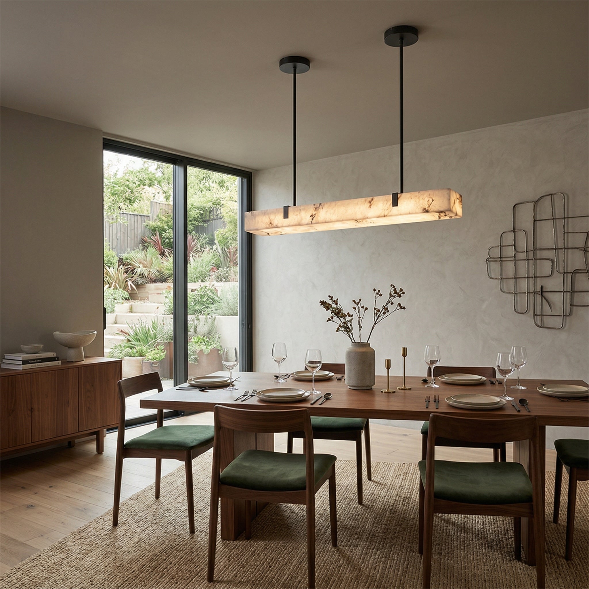 Tavoa Alabaster Linear Chandelier