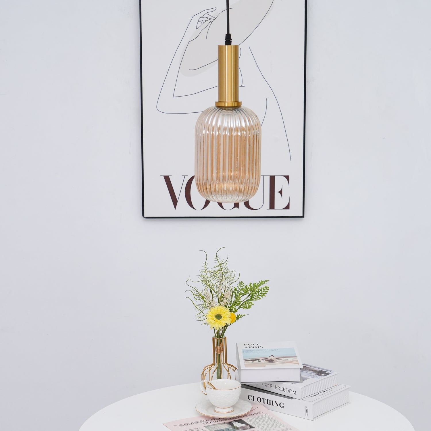 Sagemarro Ribbed Pendant Light