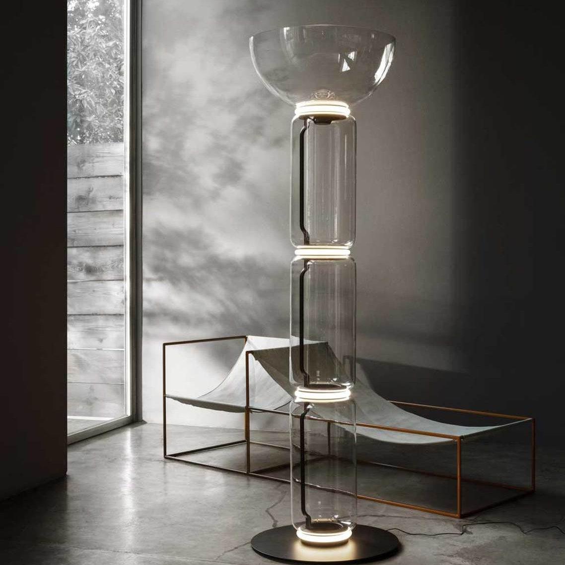 Mevvilzo Cylindrical Glass Floor Lamp