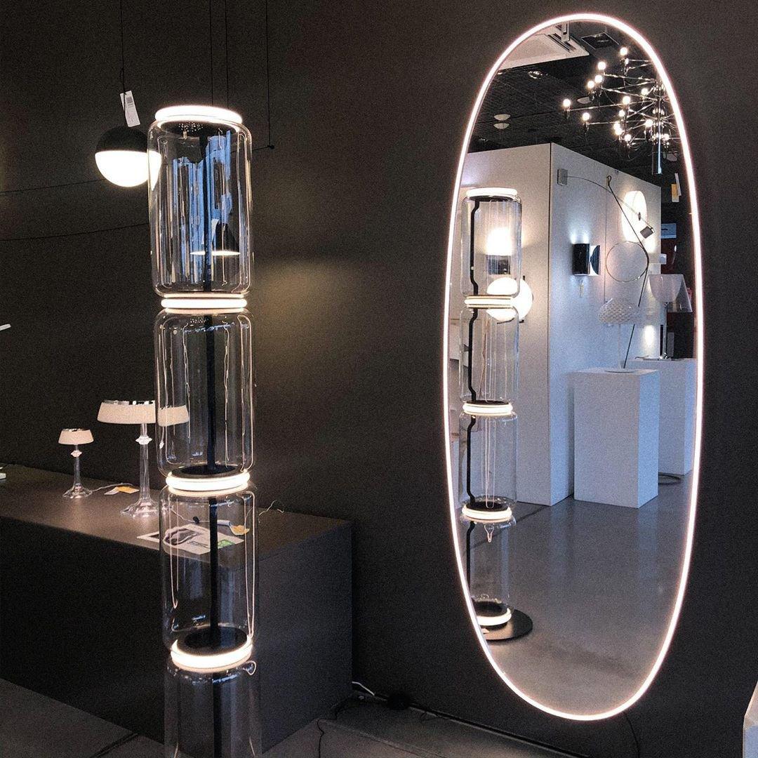 Mevvilzo Cylindrical Glass Floor Lamp