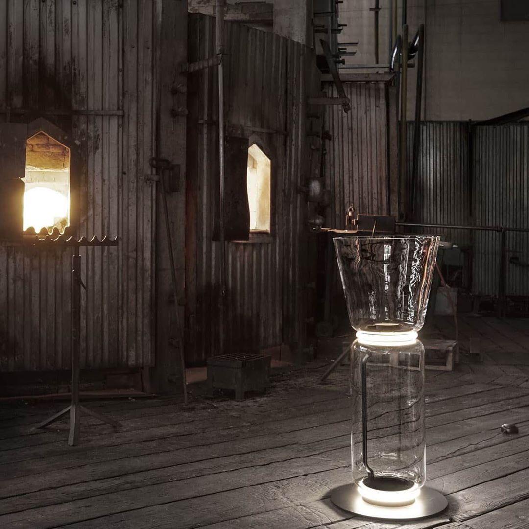 Mevvilzo Cylindrical Glass Floor Lamp