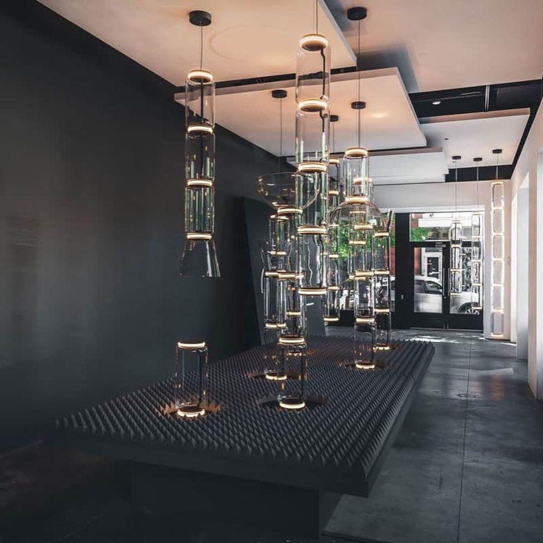 Mevvilzo Cylindrical Glass Floor Lamp