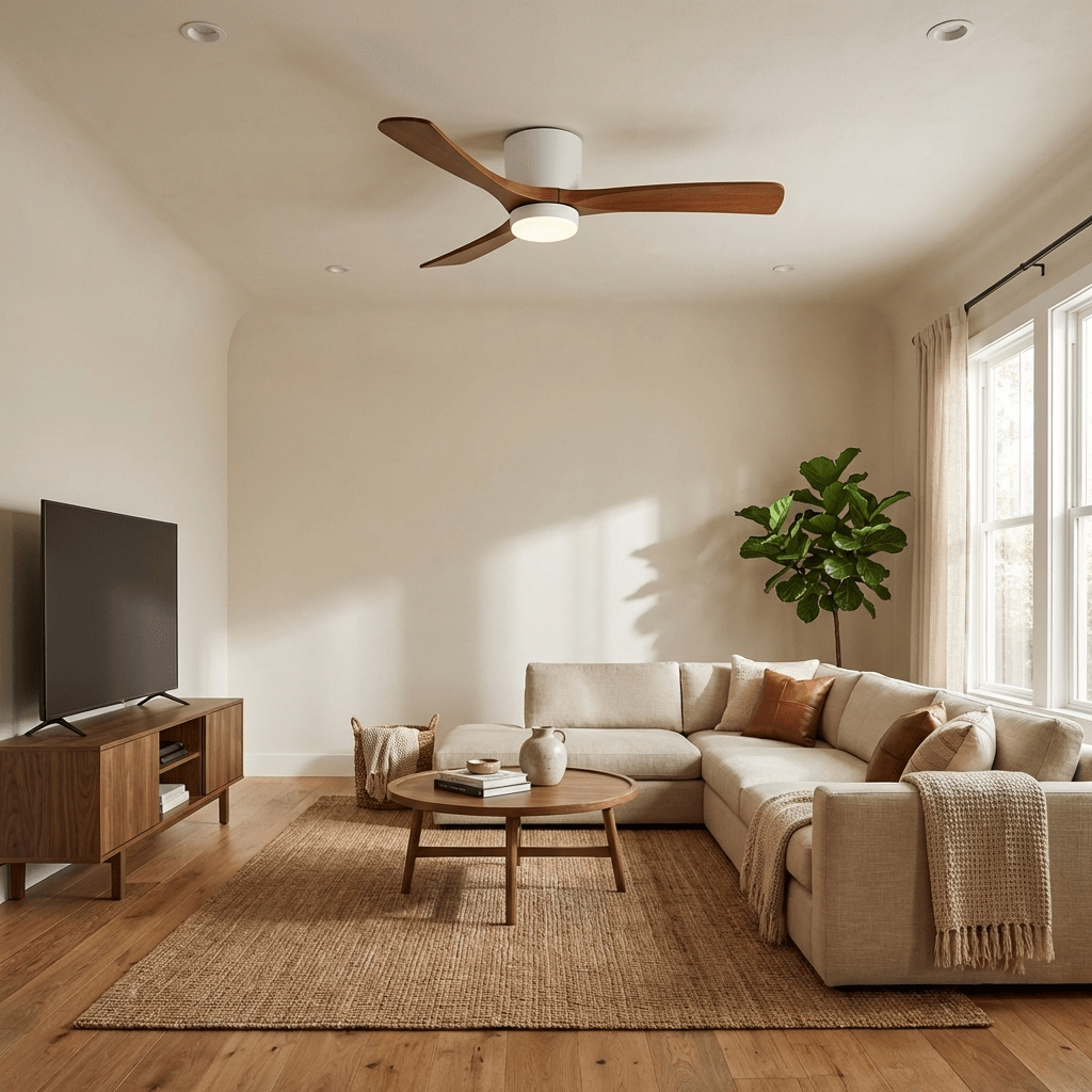 Nordic Wooden Ceiling Fan Light – detail 8