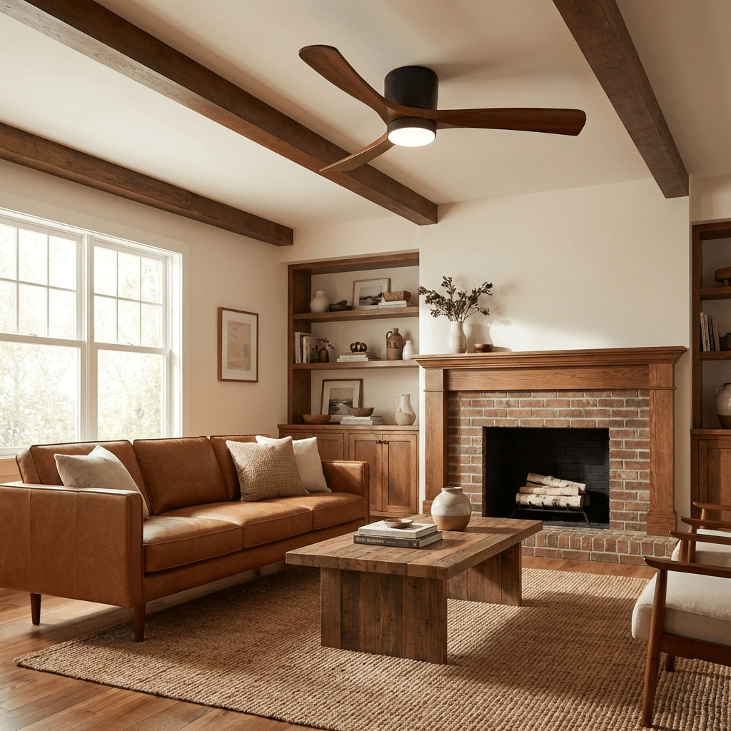 Nordic Wooden Ceiling Fan Light – detail 4