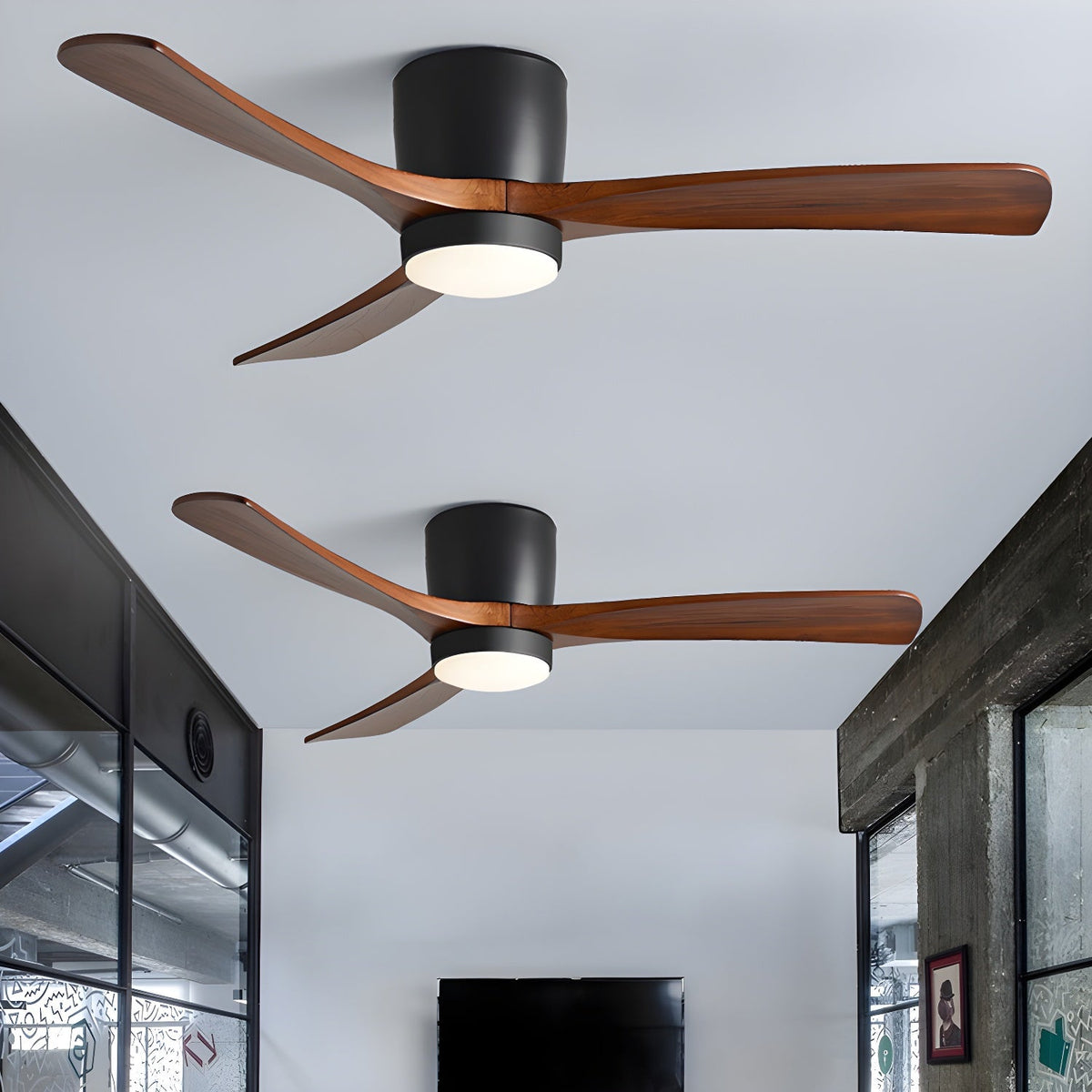 Nordic Wooden Ceiling Fan Light – detail 22
