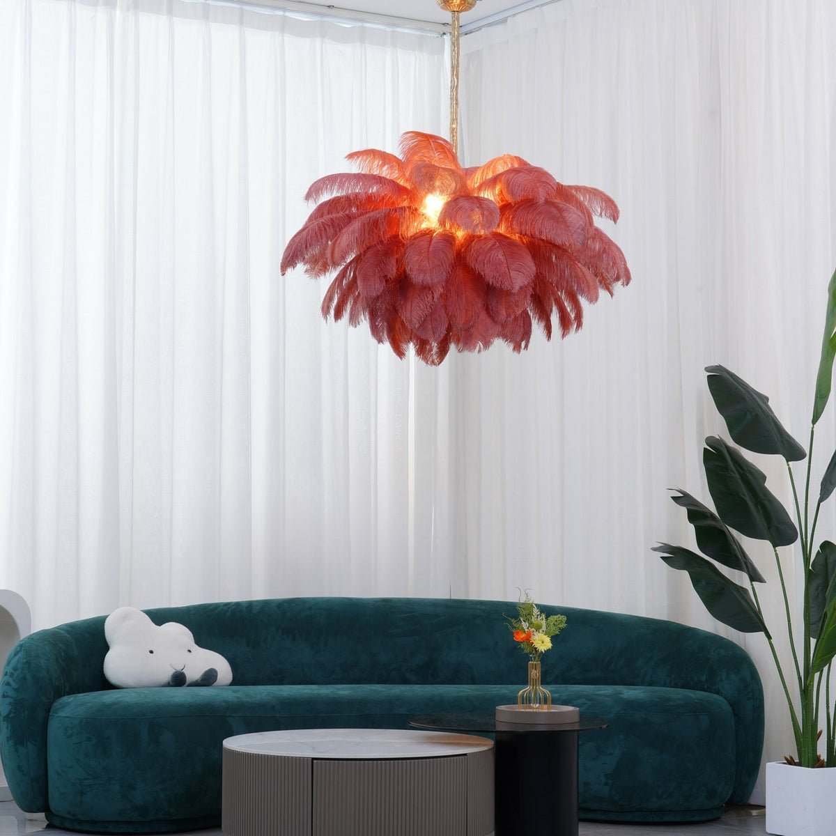 Ostrich Feather Chandeliers – detail 25
