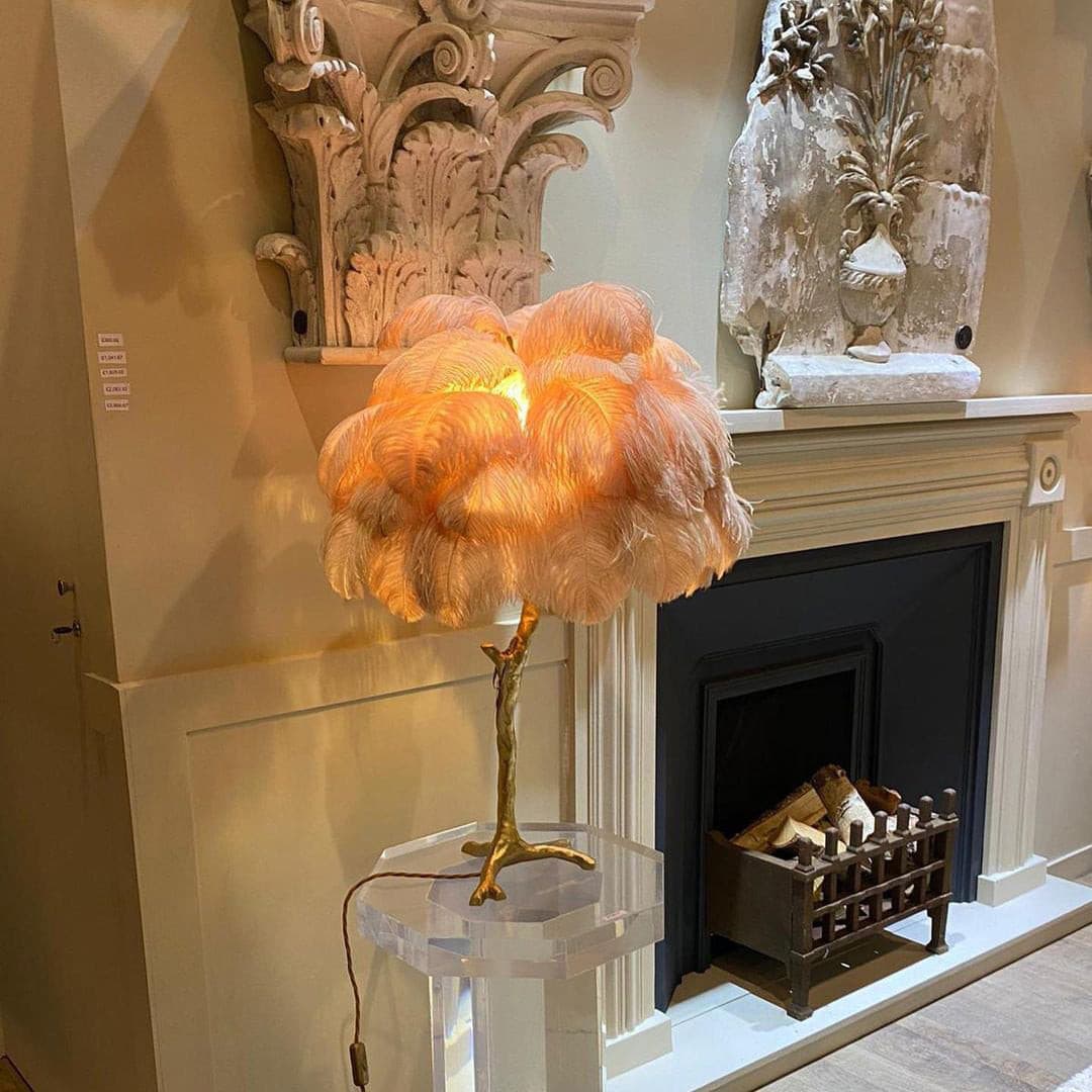 Ostrich Feather Table Lamp – detail 2