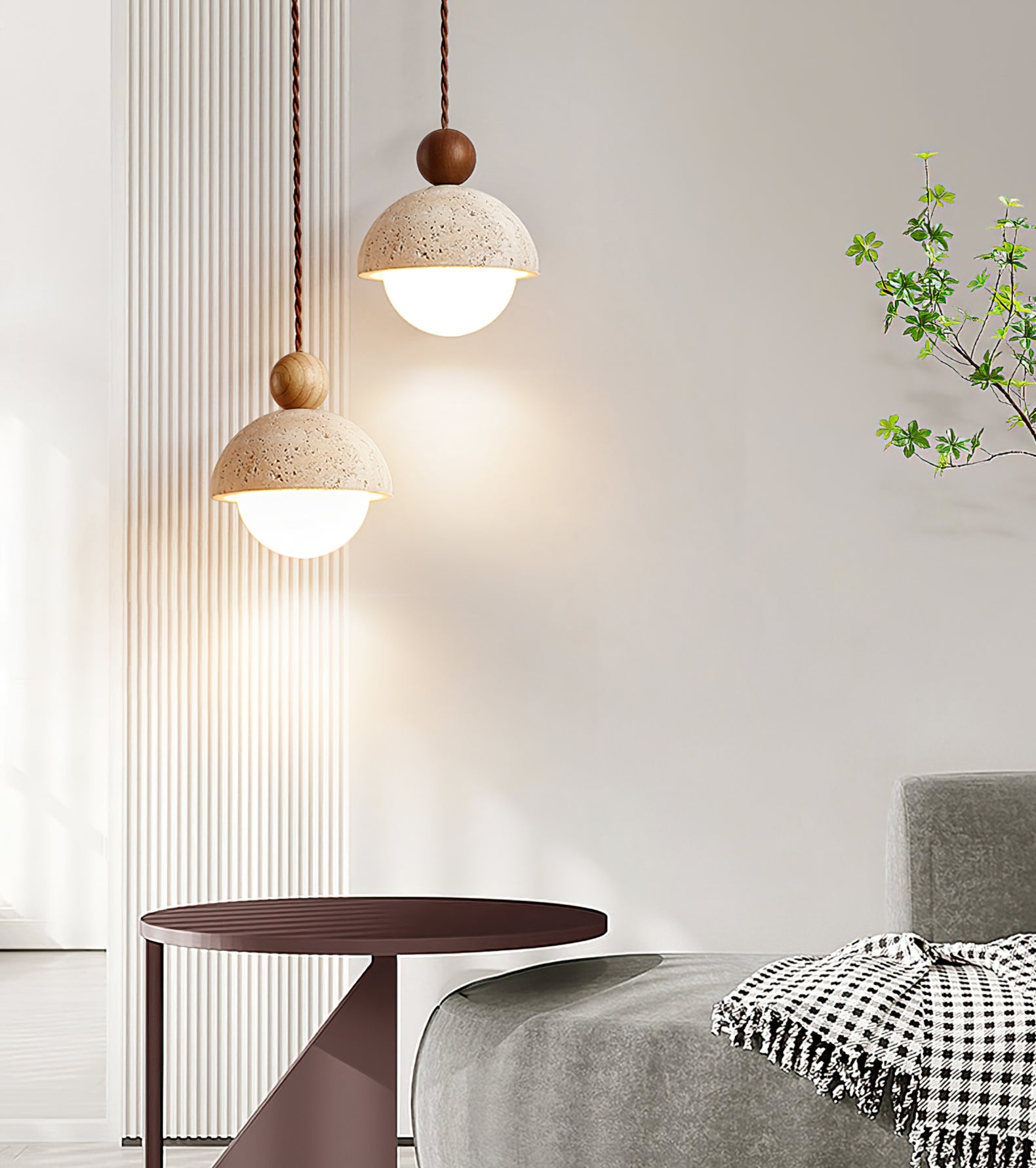 Serolen Travetine Pendant Light